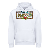 White she is blesssed floral Urban Hoodie - BarkalooDesign