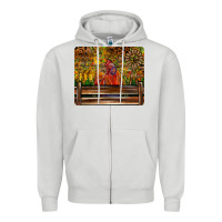 Dove Grey Farm Life Rooster Zipper Hoodie - CowhideDigitalArt