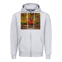 Heather Grey Farm Life Rooster Zipper Hoodie - CowhideDigitalArt