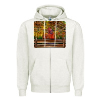 Oatmeal Heather Farm Life Rooster Zipper Hoodie - CowhideDigitalArt