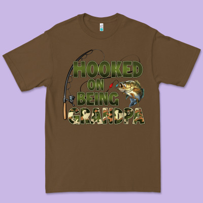 Fish Lures Hooked On Being Grandpa Premium Tee Designed By Artiststas