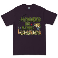 Plum fish lures hooked on being grandpa Premium Tee - Artiststas