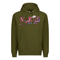 Army Green valentines day nurse Premium Hoodie - RanaPortraitStore