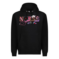 Black valentines day nurse Premium Hoodie - RanaPortraitStore