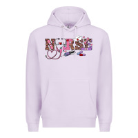 Lilac valentines day nurse Premium Hoodie - RanaPortraitStore