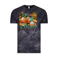 Cloud Black Fall Thankful and blessed Vintage Tee - NancyCooperArtShop