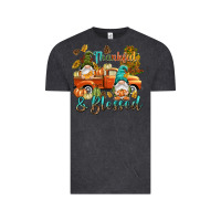 Vintage Black Fall Thankful and blessed Vintage Tee - NancyCooperArtShop