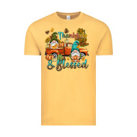 Vintage Mustard Fall Thankful and blessed Vintage Tee - NancyCooperArtShop