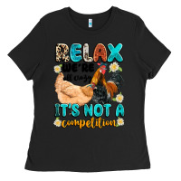 Black relax we're all crazy it's not a competition Ladies Tee - Artiststas