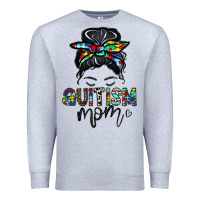 Heather Grey autism mom Premium Sweatshirt - CowhideDigitalArt