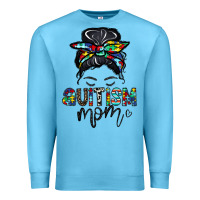 Ocean Blue autism mom Premium Sweatshirt - CowhideDigitalArt