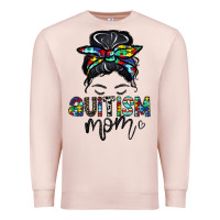 Pale Pink autism mom Premium Sweatshirt - CowhideDigitalArt