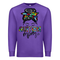 Purple autism mom Premium Sweatshirt - CowhideDigitalArt