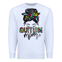 White autism mom Premium Sweatshirt - CowhideDigitalArt