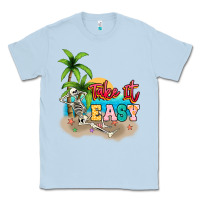Dusty Blue take it easy Classic Tee - NancyCooperArtShop