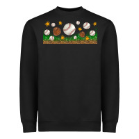 Black Baseball Glove With Leopard Libbey Glass Heavyweight Sweatshirt - BundleAndBundleShop