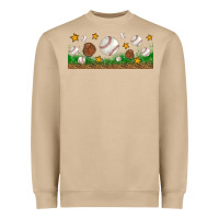 Mushroom Baseball Glove With Leopard Libbey Glass Heavyweight Sweatshirt - BundleAndBundleShop