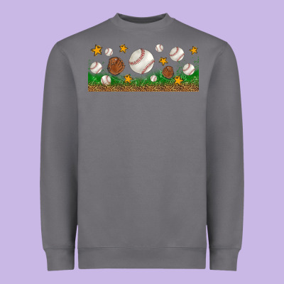 Baseball Glove With Leopard Libbey Glass Heavyweight Sweatshirt Designed By Bundleandbundleshop
