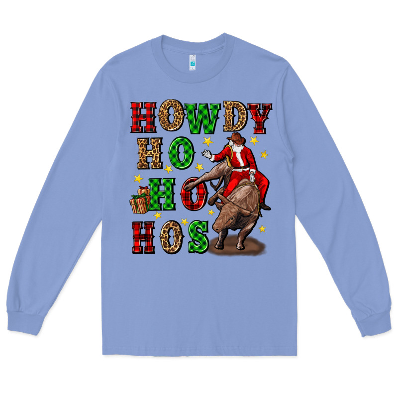 Howdy Ho Ho Hos Christmas Long Sleeve Tee by CowGirlArtShop | Teevron