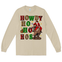 Mushroom howdy ho ho hos christmas Long Sleeve Tee - CowGirlArtShop
