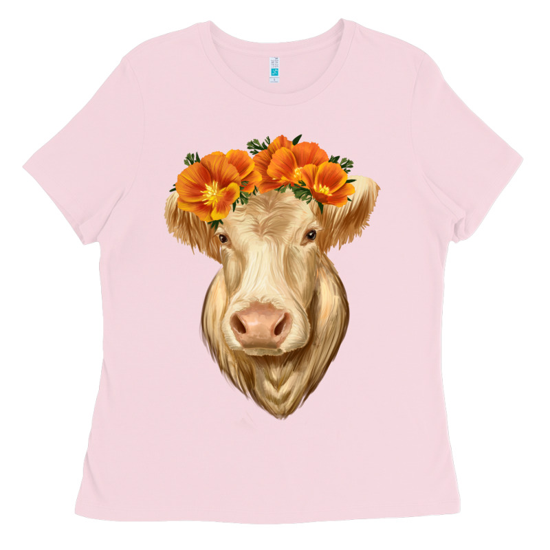 Charolais Cow Ladies Tee by RanaPortraitStore | Teevron