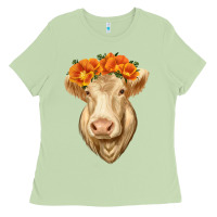 Matcha Charolais Cow Ladies Tee - RanaPortraitStore