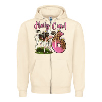 Sandshell holy cow i'm 6 years old Zipper Hoodie - LillyAllenDesigns