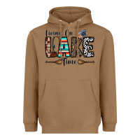 Toasted Coconut living on lake time Heavyweight Hoodie - CowhideDigitalArt