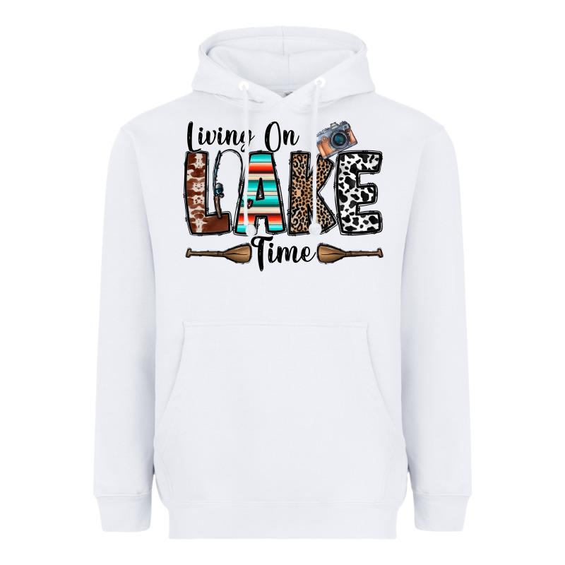 Living On Lake Time Heavyweight Hoodie by CowhideDigitalArt | Teevron
