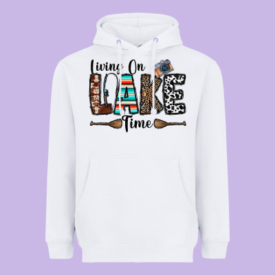 Living On Lake Time Heavyweight Hoodie Designed By Cowhidedigitalart