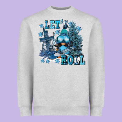 Let's Roll Heavyweight Sweatshirt Designed By Fadigitalartstudio