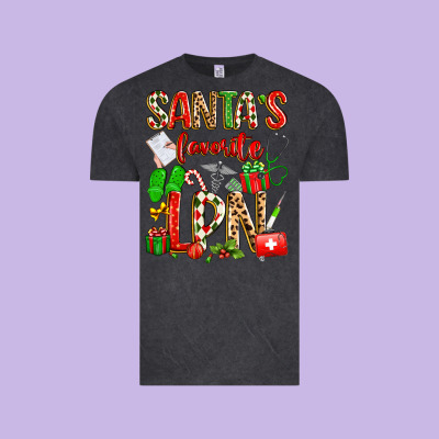 Santa's Favorite Lpn Vintage Tee Designed By Texasbilliewilder