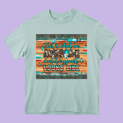 This Is What An Awesome Dental Hygienist Looks Like Heavy Core Tee Designed By Jahusdesignshop