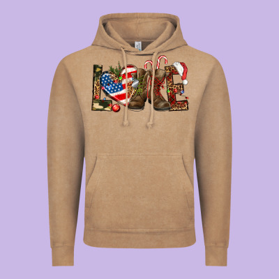 Army Christmas Love 4th Of July Vintage Hoodie Designed By Howdyjamesfarm