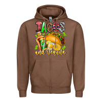 Chestnut Tacos And Tequila Zipper Hoodie - CowhideDigitalArt