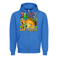True Royal Tacos And Tequila Zipper Hoodie - CowhideDigitalArt