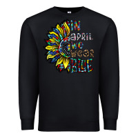 Black autism sunflower Premium Sweatshirt - CowhideDigitalArt