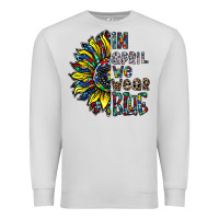 Dove Grey autism sunflower Premium Sweatshirt - CowhideDigitalArt
