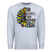 Heather Grey autism sunflower Premium Sweatshirt - CowhideDigitalArt