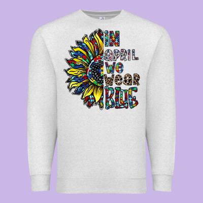 Autism Sunflower Premium Sweatshirt Designed By Cowhidedigitalart