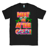 Black Meet me at the ocean Summer Classic Tee - NancyCooperArtShop