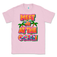 Bubblegum Pink Meet me at the ocean Summer Classic Tee - NancyCooperArtShop