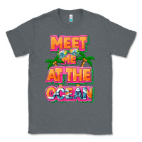 Charcoal Heather Meet me at the ocean Summer Classic Tee - NancyCooperArtShop
