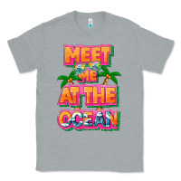 Heather Grey Meet me at the ocean Summer Classic Tee - NancyCooperArtShop