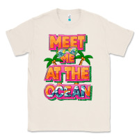 Natural Meet me at the ocean Summer Classic Tee - NancyCooperArtShop
