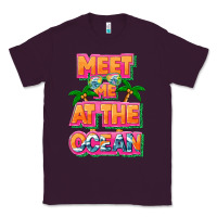 Plum Meet me at the ocean Summer Classic Tee - NancyCooperArtShop