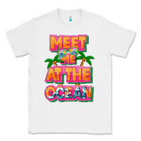 White Meet me at the ocean Summer Classic Tee - NancyCooperArtShop