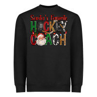 Black Santa's Favorite Hockey Coach For Christmas Heavyweight Sweatshirt - FaDigitalArtStudio