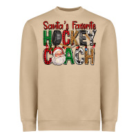 Santa's Favorite Hockey Coach For Christmas Heavyweight Sweatshirt | Teevron