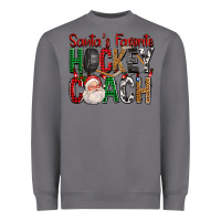 Storm Santa's Favorite Hockey Coach For Christmas Heavyweight Sweatshirt - FaDigitalArtStudio
